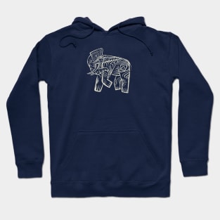 Abstract Elephant Drawing Hoodie